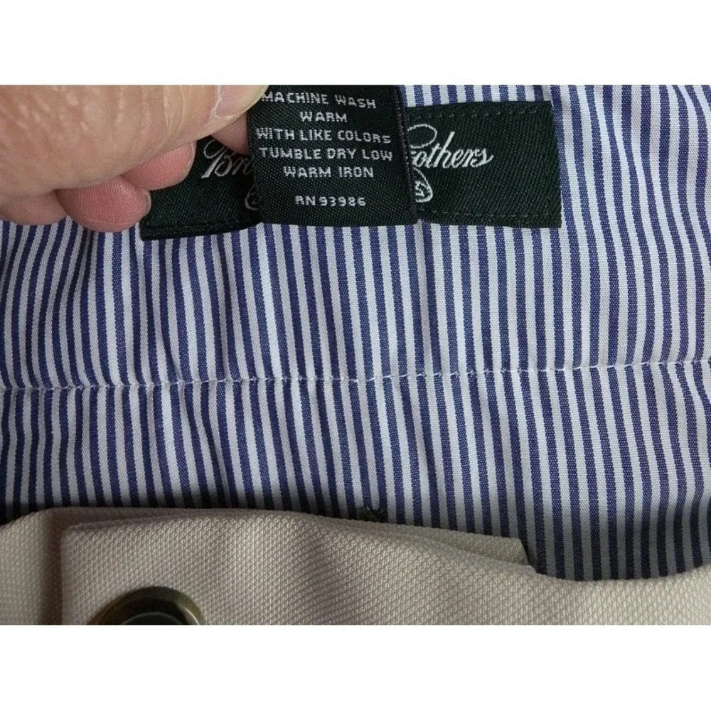 Brooks Brothers Country Club Pro Sport Golf Pants Tan Polyester Mens 38x32 NWT